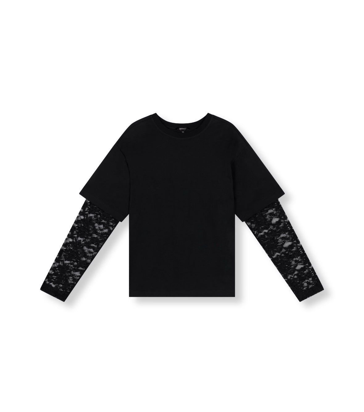 Lace sleeve T-shirt Teddy - Refined Department
