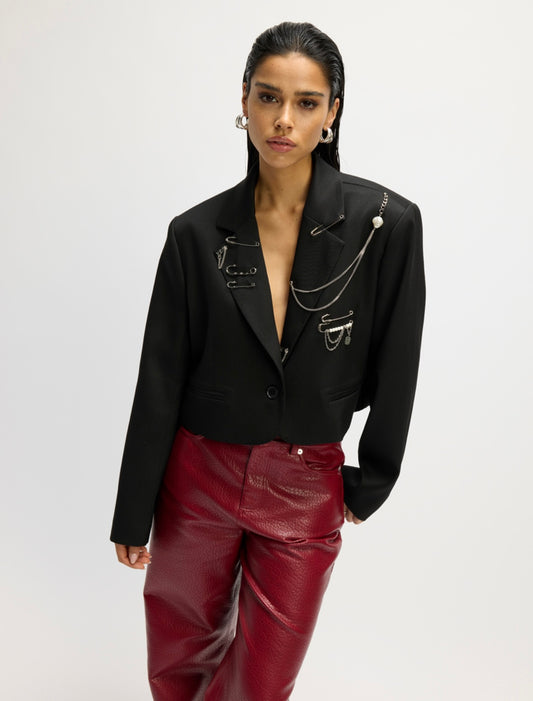 Croped embellished blazer Niv - Refined Department